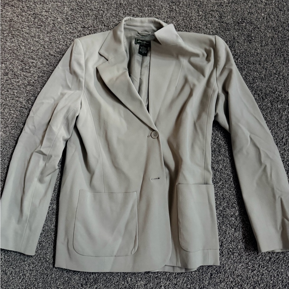 Eddie Bauer Y2K Tan Blazer Sz 10 Business Casual Blazer Great Condition!